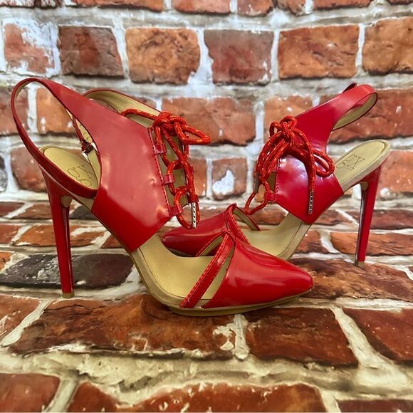 GX by Gwen Stefani chiyo red heels Sz 8 - Picture 1 of 11
